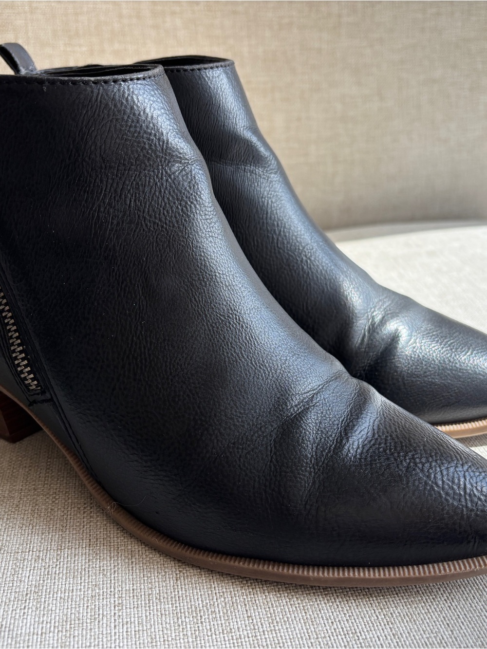 Circus by Sam Edelman Black Leather Ankle Booties